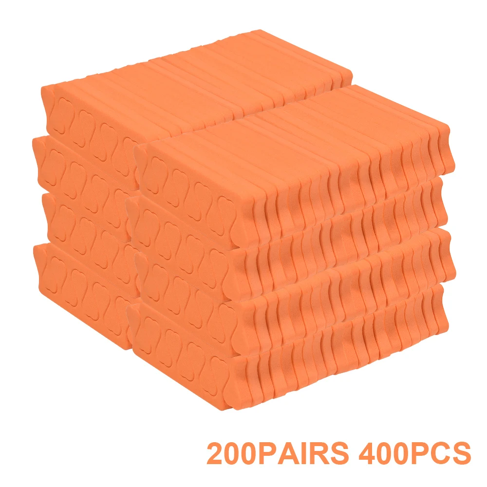 400/200pcs/Pack Nail Art Toes Separators Set Fingers Foots Soft Foam Sponge Dividers Manicure Pedicure Gel UV Polish Tool Pink
