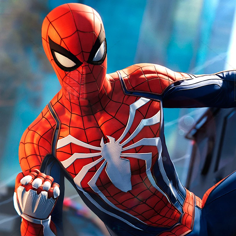 Game PS4 Spiderman Cosplay Costume Superhero Zentai Suit Halloween Costumes Full Body JumpSuit for Adult/Men cosplay costumes
