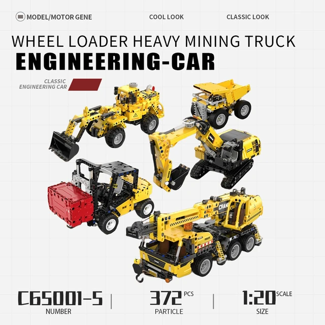 CaDA Construction Vehicle Building Toys - 372Pcs Mining Truck