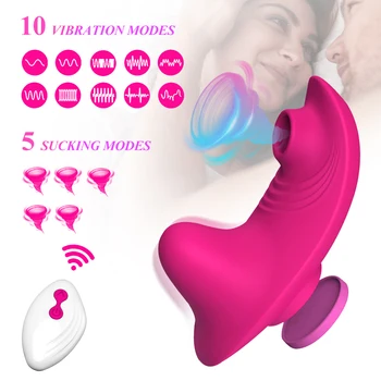 Wear Clit Sucker Stimulator Portable Panty silicone Vibrator Wireless Remote Control Invisible Vibrating Egg Sex Toys for Woman 2