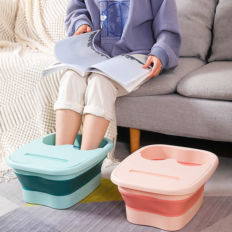 Foot Bath Bucket Portable Ice Bath Tub Bird Bathing Tub Foldable Foot Bath Tub Foot Bath Tub Can Be Foldable for Home Simple Massage Health Portable