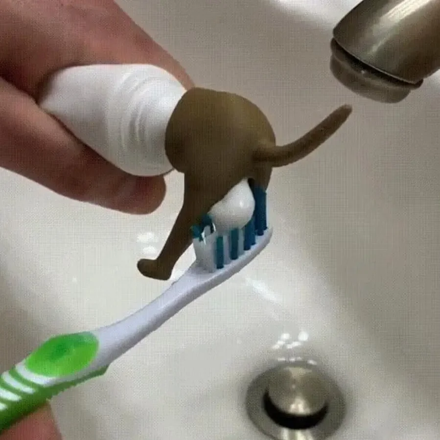 

Creative Pooping Dog Butt Toothpaste Topper Toothpaste Squeezers Bathroom Accessories Toothpaste Dispenser For Kids Adults