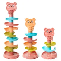 Baby Puzzle Track Turn Around  Track Rolling Ball Mental Sliding Ball Tower Education Assembling Toy Gift Stacking Toy for Kids 1