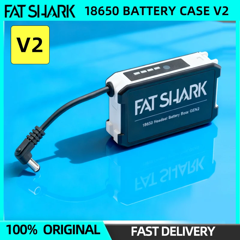 Boîtier de batterie 18650 pour lunettes FPV FATSHARK ouvert montrant les emplacements pour piles