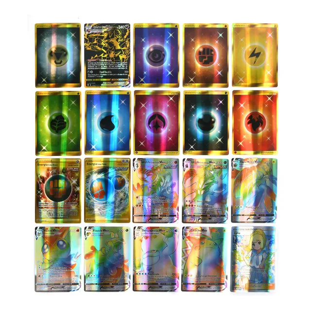 100pcs/Box For Pokemon GX Cards Vmax English Shining Trading Collectible Game Card Booster Box Spanish Kid Battle Game Toys Gift 5