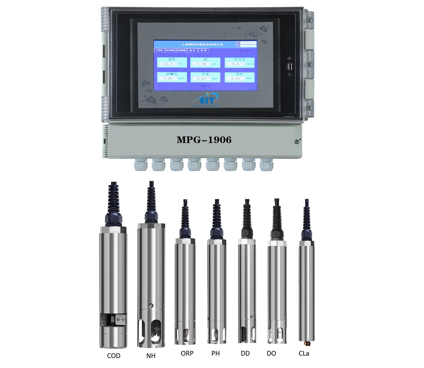 

Aquaculture Water Monitoring System NH4 NO3 CL Multi Parameter Water Quality Analyzer Meter For Sewage Treatment