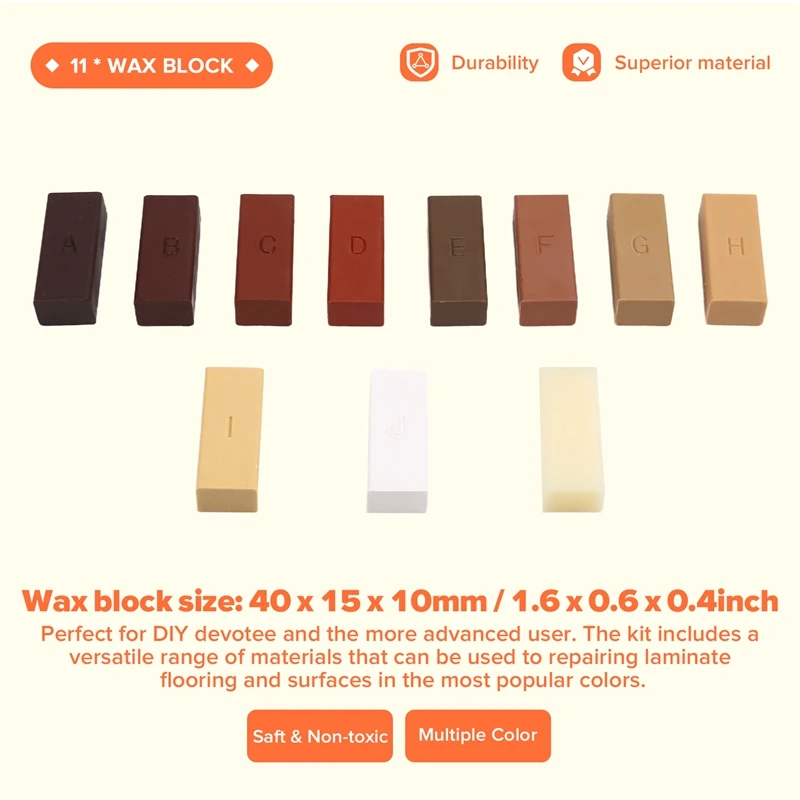 ABBN-Wood Floor Furniture Scratch Repair Kit , Laminate Repairing Kit With Melting Tool For Cracked Stone Crack Chip Ceramic