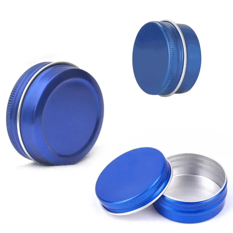 Aluminum Tins Cans 20Pcs Blue Candle Jar With Lids Aluminum Can for Cosmetic 10g 15g 20g 30g Metal Tin Box Lip Balm Container Cream Tea Cans Travel