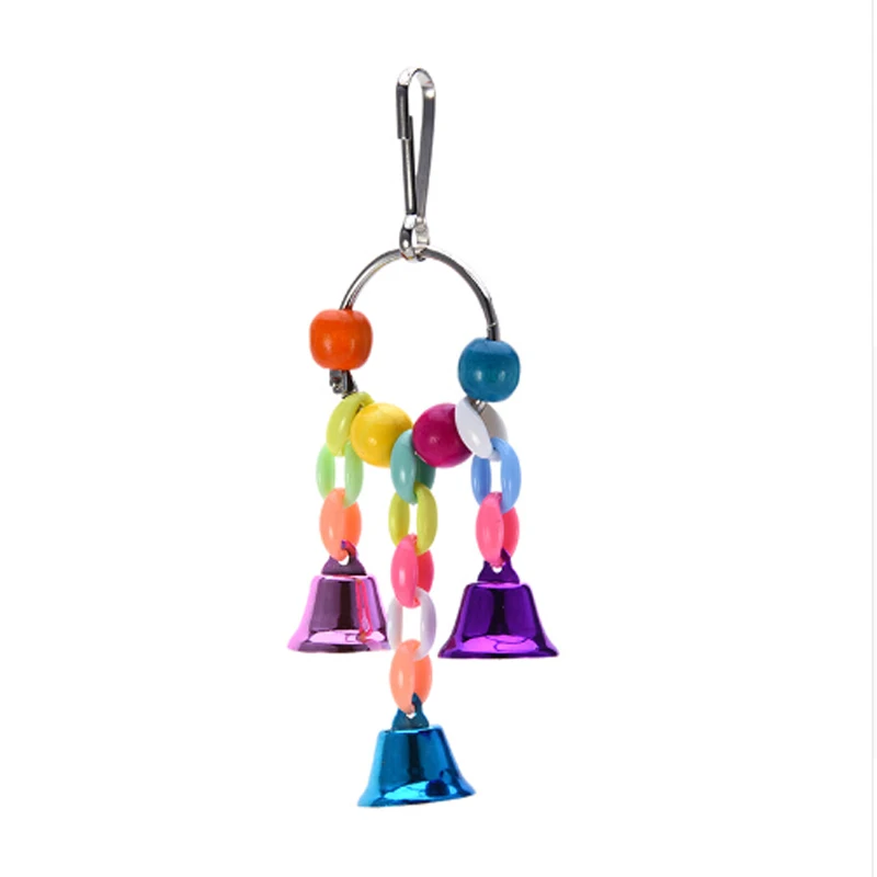 Colorful Parrot Toys Suspension Hanging Bridge Chain Pet Bird Parrot Chew Toys Bird Cage For Parrots Birds Home Decoration parrot toy bird toy