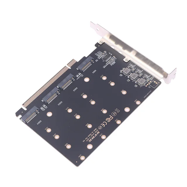Fdit Adaptateur PCIE X16 Vers M.2 M KEY Carte D'extension PCIE X16 Vers