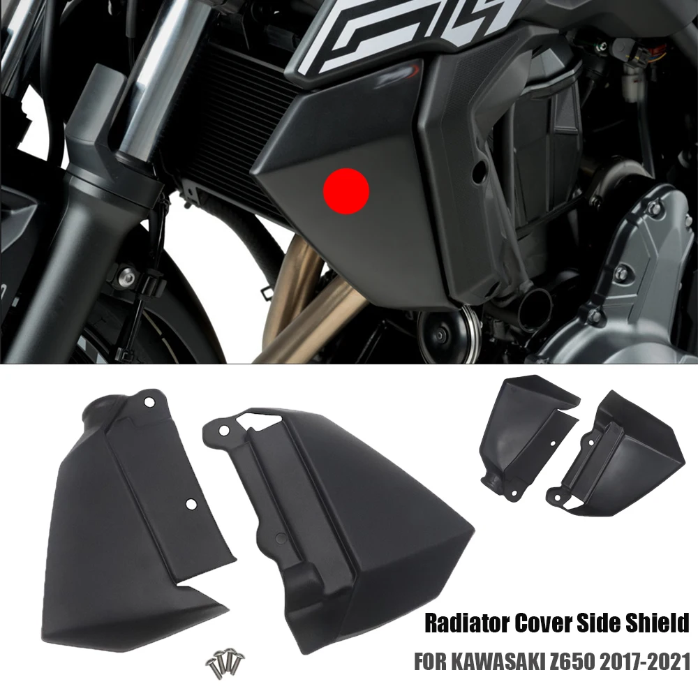 

Motorcycle Accessories Radiator Caps Side Panels Both Sides Board Guard Covers For Kawasaki Z650 Z 650 2017 2018 2019 2020 2021