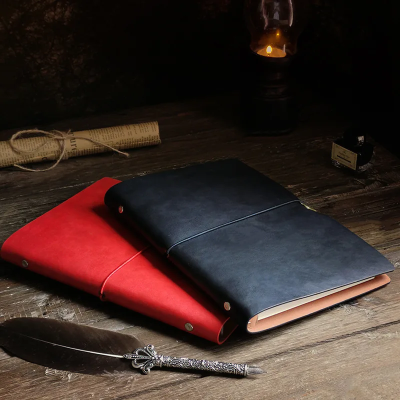 Vintage Soft PU Leather Travel Journal Notebook | Loose-leaf Binder Diary & Planner | School Stationery