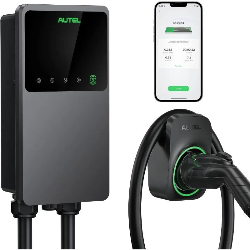 

Зарядное устройство Autel MaxiCharger для домашнего электромобиля (EV), до 40 А, 240 в, уровень 2 Wi-Fi и Bluetooth с поддержкой EVSE,