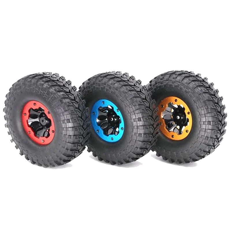 TA-4 PCS SCX10 AX10 인플레이터블 114mm 1.9인치 공압 비드락 타이어 휠 1/10 RC 크롤러 트럭 레이스 SCX10용