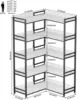 Large 5-Tier Corner Bookshelf - Modern Tall Corner Shelf Storage Display Rack with Sturdy Metal Frame - Perfect for Livin 3