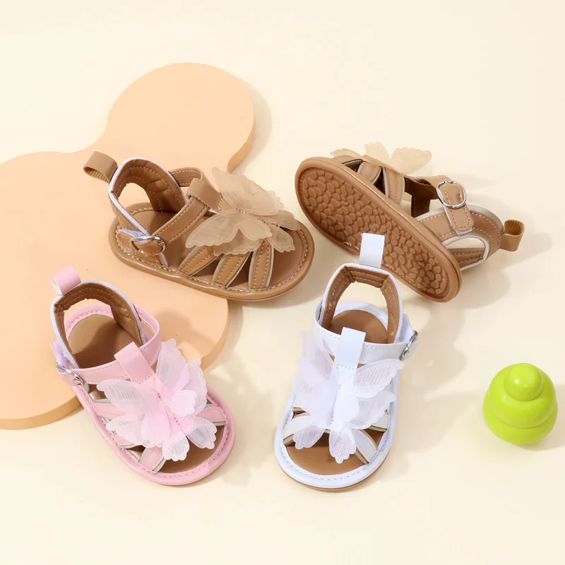 Baby Sandal Cute Butterfly Girl Summer Shoes High Quality Anti-slip Sole Beautiful 2024 New Fashion for 0-9-18 Months  BJZ3232 2