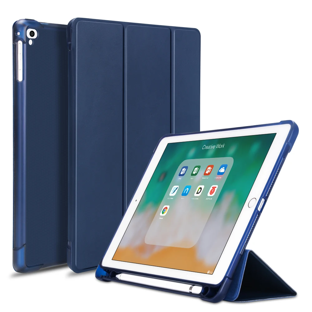 

Чехол с держателем для карандашей для iPad pro 10,5 Air 3 2017 A1701 A2153 A2123 A2152, мягкий силиконовый смарт-чехол с автоматическим включением, защитный чехол