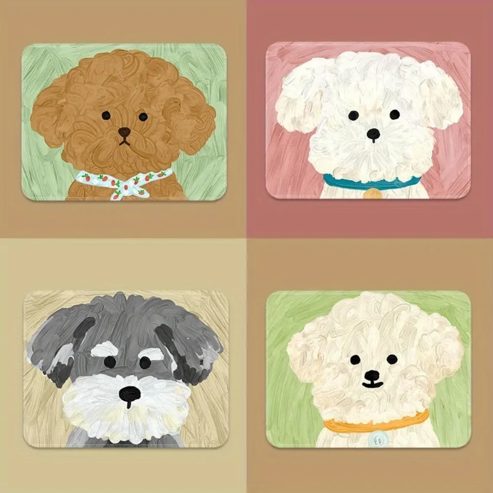 Charming Puppy Mouse Pad with Anti-Slip Rubber and Durable Stitching