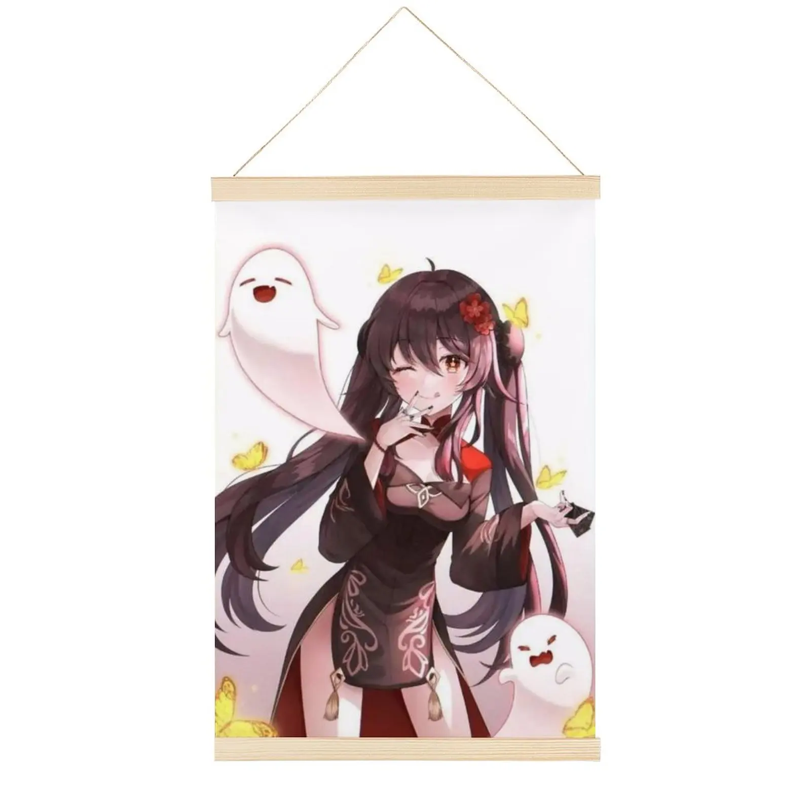 

Hu Tao101 Настенная картина прокрутки аниме настенная прокрутка подвесная декорация холст подвесная картина