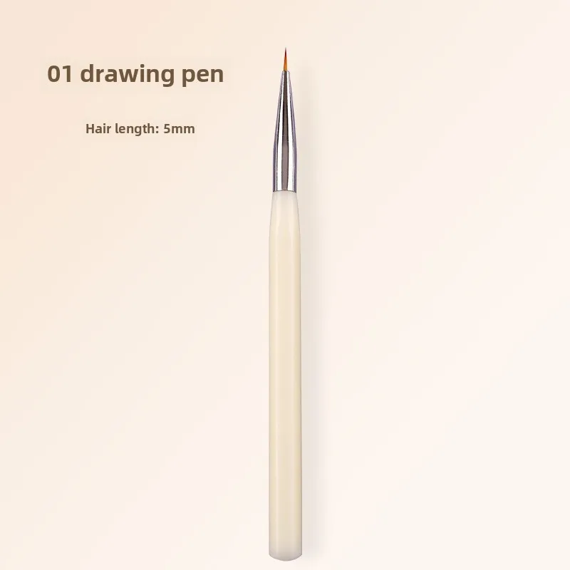 New Nail Line Brush Set Acrylic Six Packs of Slender Nails Painting Pen Painting Flower Pen Brush Nail Art Pen for Nail Design 6