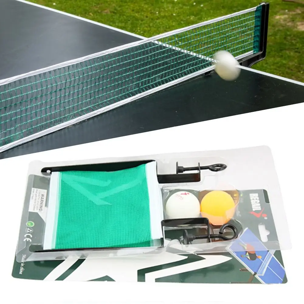 Description Picture 2 of itemProfessional Standard Portable Table Tennis Net Ping Pong Mesh With 2 Balls Sports Equipment Simple Support Trainning Set