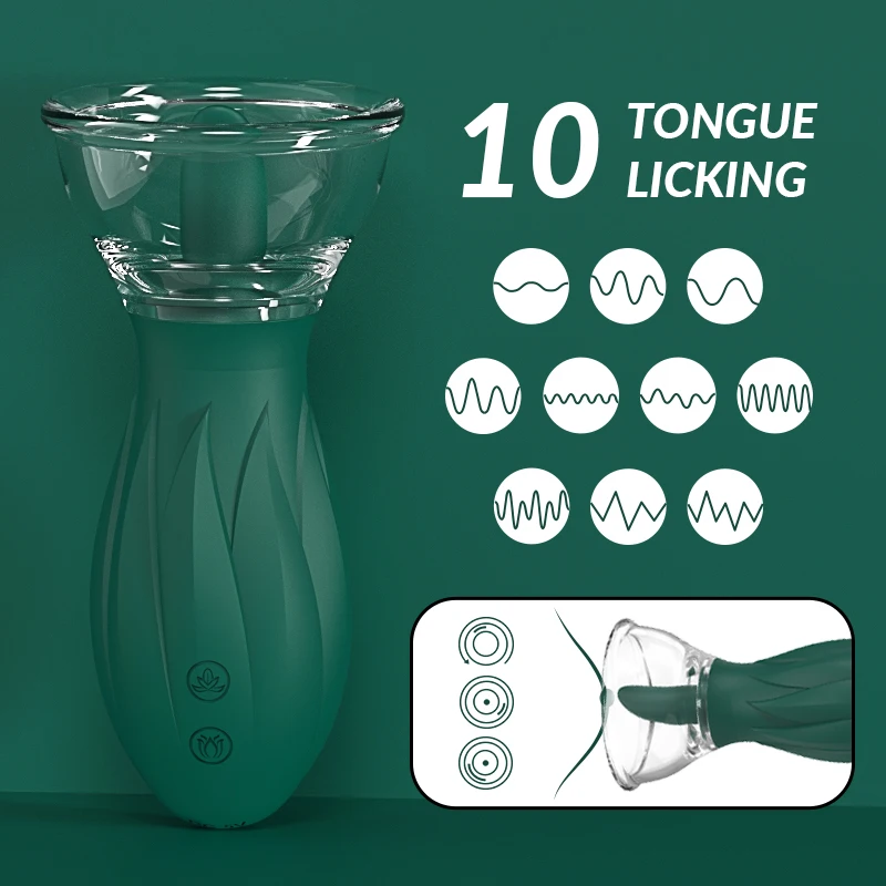 Sex toys Safiman Clitoral Tongue Licking Vibrator G-spot Stimulator Female 3 Sucking 10 Licking Modes Nipples Sucker Adult