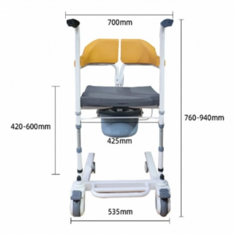 Patient Lift Chair Transit Wheelchair 180&deg; Split Seat Commode Toilet For The Elderly And Disabled patient lift chair