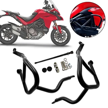 Misura per DUCATI Multistrada 950 1200 1260 1260S MTS 950 2017-2020 protezione motore moto paraurti Crash Bar Stunt Cage Protector