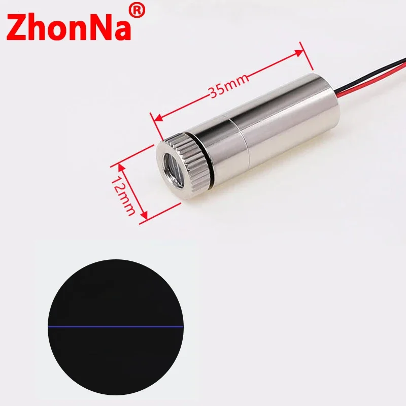 450nm 블루 레이저 다이오드 모듈 10x30mm 미니 사이즈 초점 조절 가능 도트 레이저 헤드 산업용 정렬 TTL PWM DC 드라이버 (CNC 조각기용)
