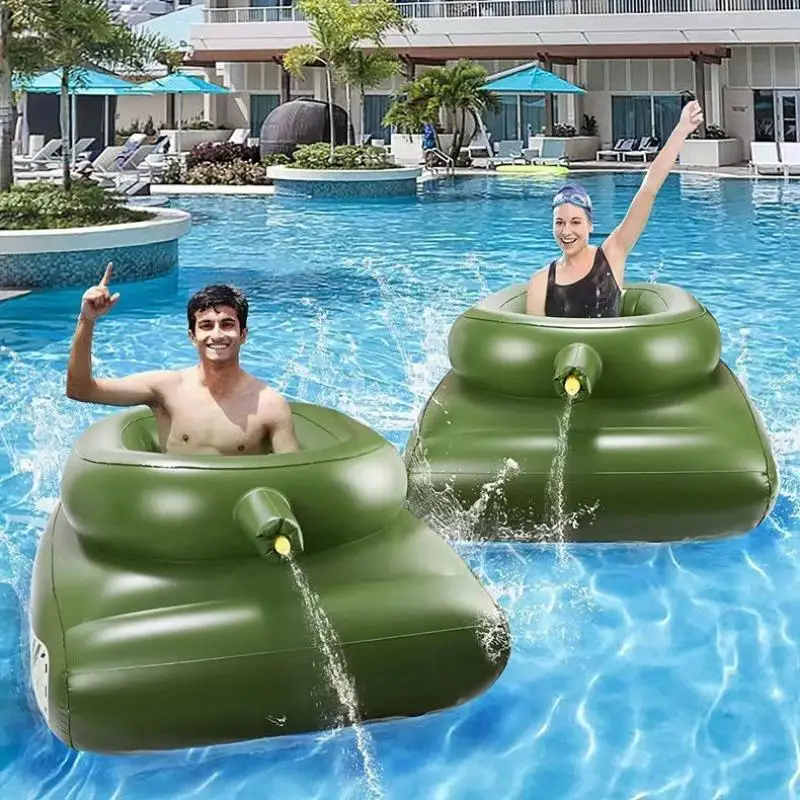 Inflatable Water Tank Toy with Water Gun Perfect for Pool Battles and ...