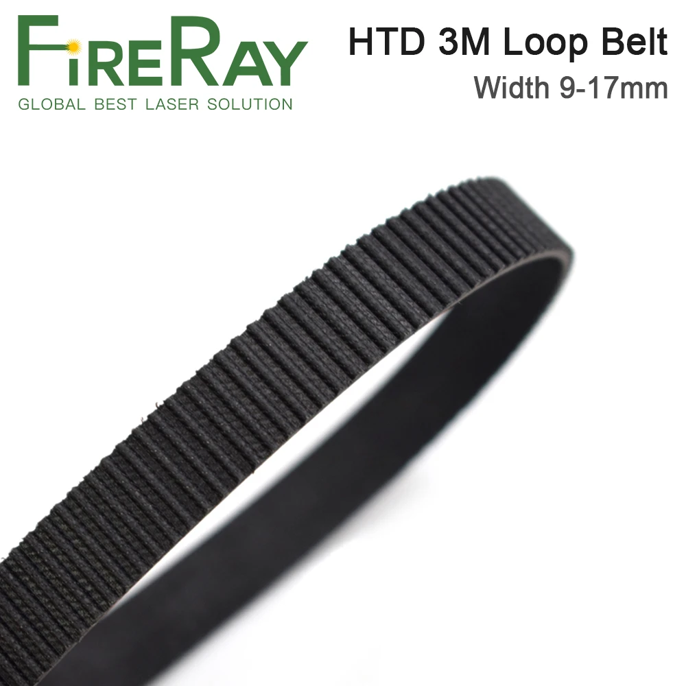HTD 3M 고무 폐쇄 루프 타이밍 벨트, 전송 폭 8 9 10 15 17mm, CO2 레이저 조각 절단기, 3D 프린터용
