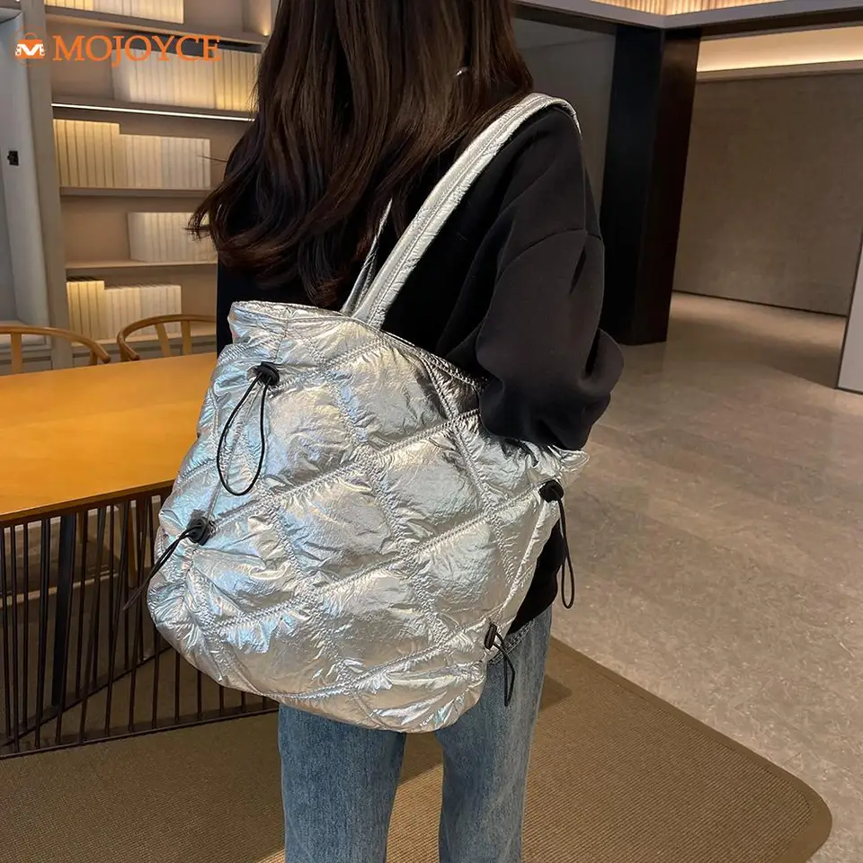 Japanese Nylon Soft Crossbody Bag Quilted Solid Color Handbag