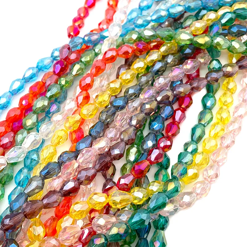 

Water Drop 3*5 5*7 8*11mm Austria Crystal Beads for Jewelry Making Faceted Teardrop Spacer Glass Beads DIY Bracelet Accessories