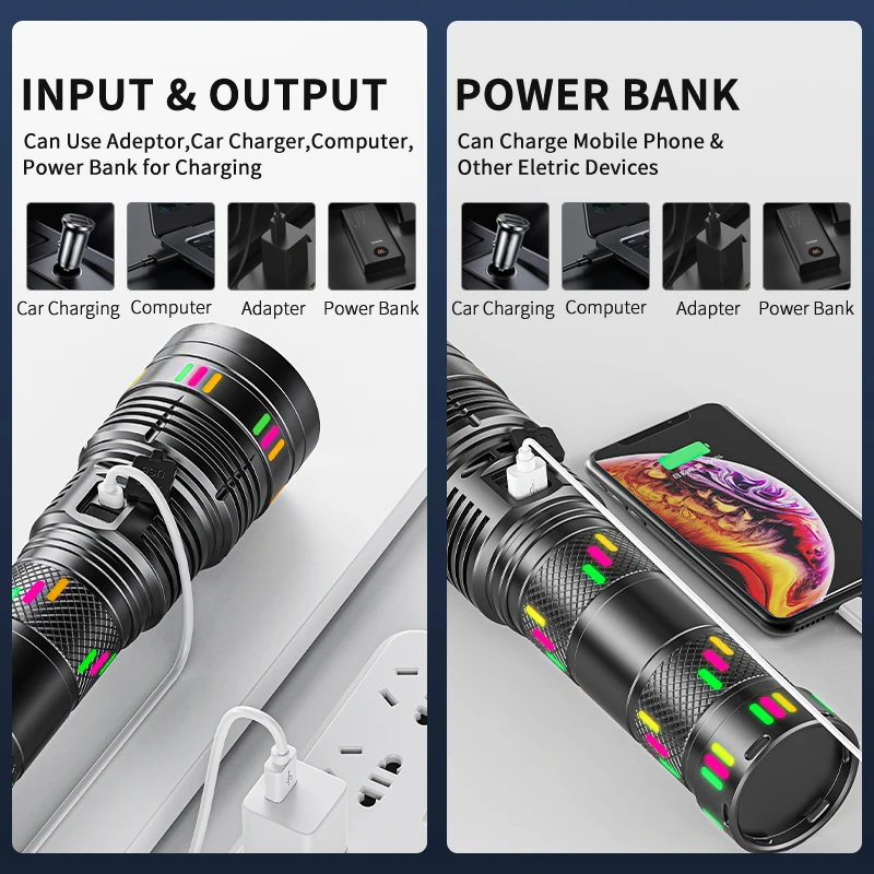 SHARK セット Smiling Shark SD5996 LED M80 Rechargeable Flashlight