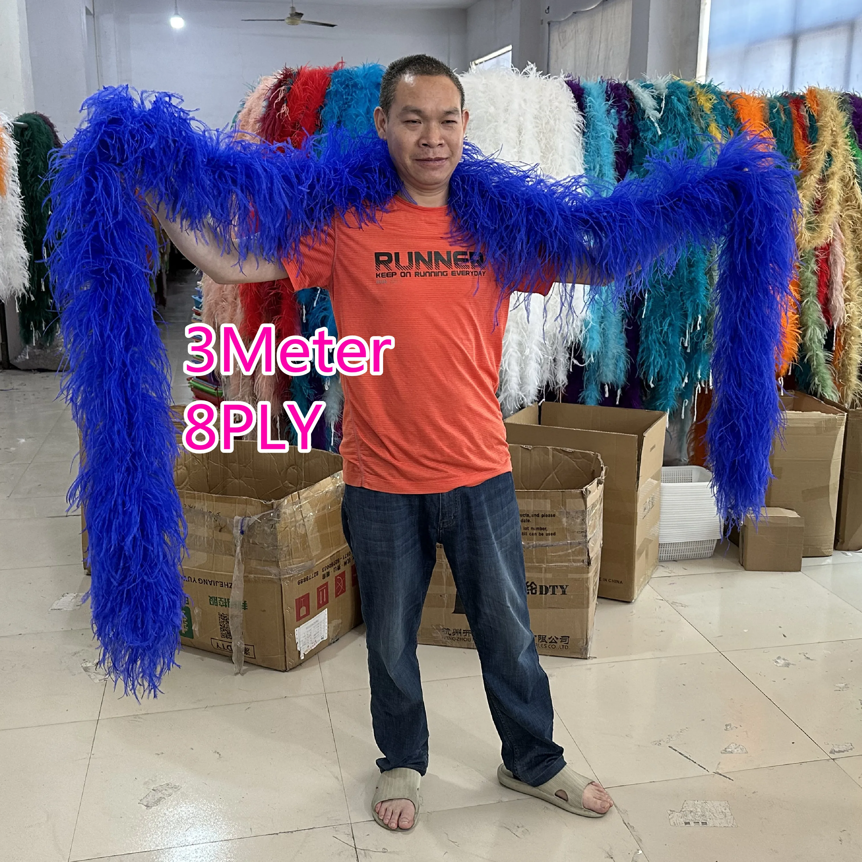 3Meter Fluffy Ostrich Feather Boa Shawl Natural Ostrich Plume Decoration  Ribbon Scarf for Clothes Dresses Accessories Customized - AliExpress