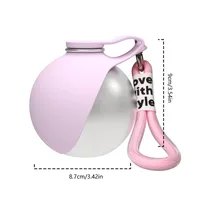 285ML Leak-Proof Feeder Dogs Bottle,Portable Dog Drinker 2-in-1 Stainless Steel Silicon Lightweight Travel Pet Supplies 6