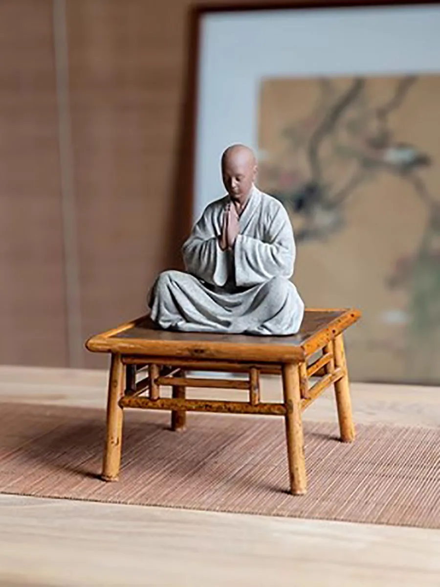 Bamboo Bracket Storage Rack, Tea Table Decoration, Stationery Base, Duobao Ge Tea Set