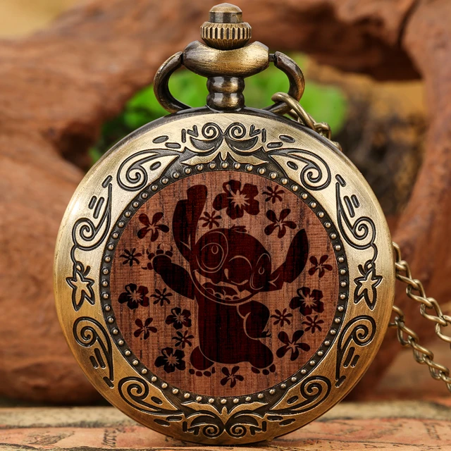 Alice in Wonderland Jumbo Pocket Watch Brown : Clothing, Shoes & Jewelry 