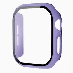 Premium Matte Hard PC Bumper with Tempered Glass Screen Protector for Series 10 42mm (Light purple 17)