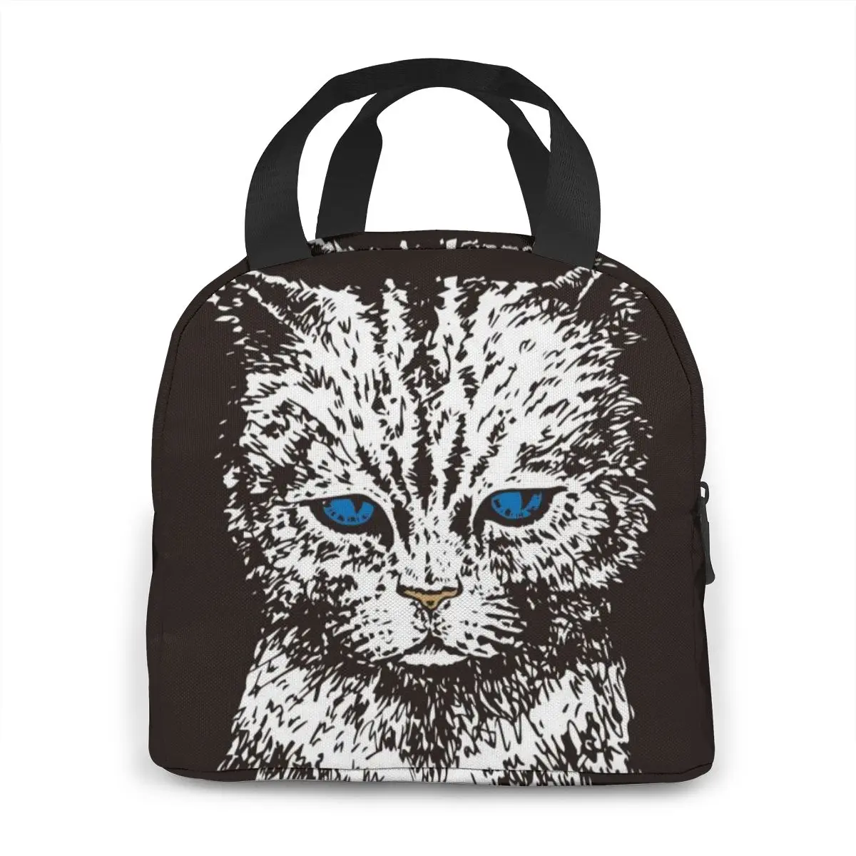 

NOISYDESIGNS Cat Print Food Fresh Keep Fit Cooler Bags Waterproof Picnic Travel Storage Icepack Thermal Insulated Lunch Bags