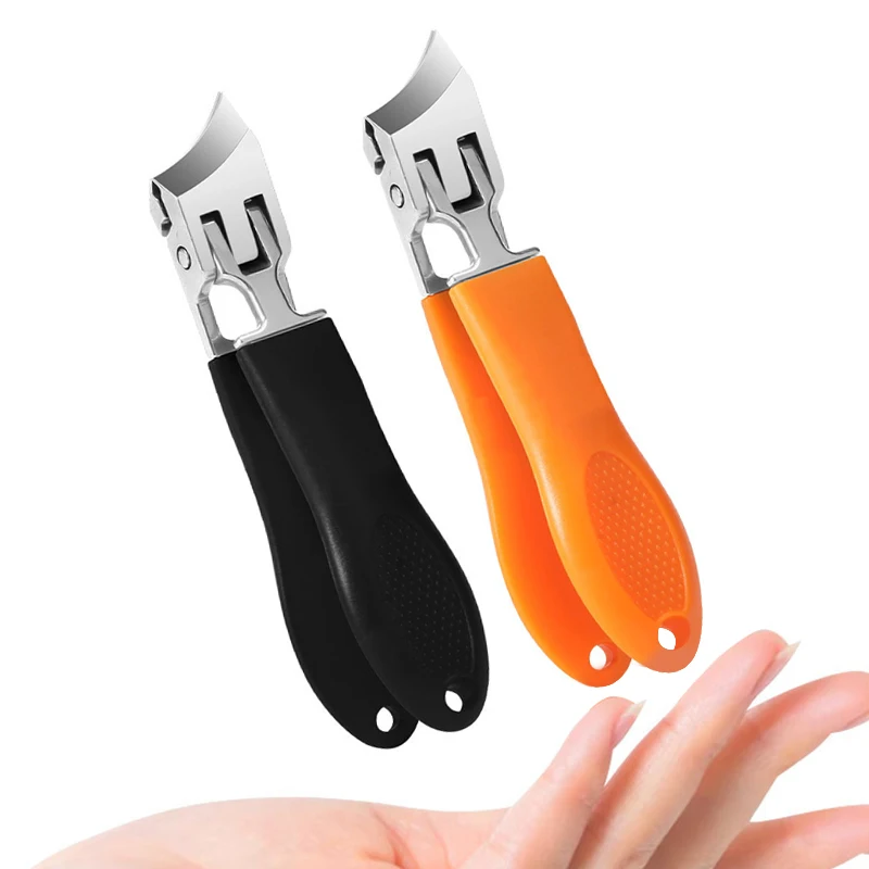 New Slanted Nail Clippers Wide Jaw Opening Anti-Splash Nail Clipper Stainless Steel Professional Toenail Pliers Manicure Tools