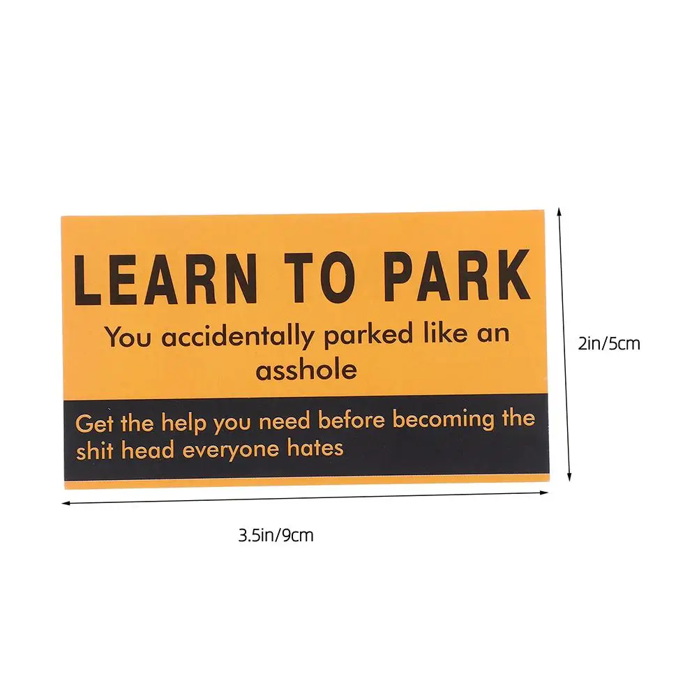 50Pcs Parking Violation Card Joke Tickets Funny Bad Stickers Temporary Sticker Cards bad Cards with Multi Reasons Parking Jokes