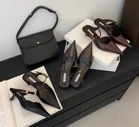 Retro Street Style Design Thin High Heels Pointed Toe Women Pumps Buckle Strap Banquet Party Slingbacks Female Mules Shoes - Image 3