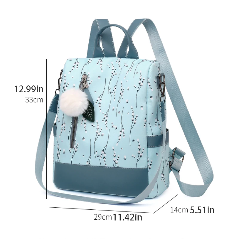 Women's travel backpack, with a secure zipper closure, large capacity, adjustable shoulder straps, suitable for casual use