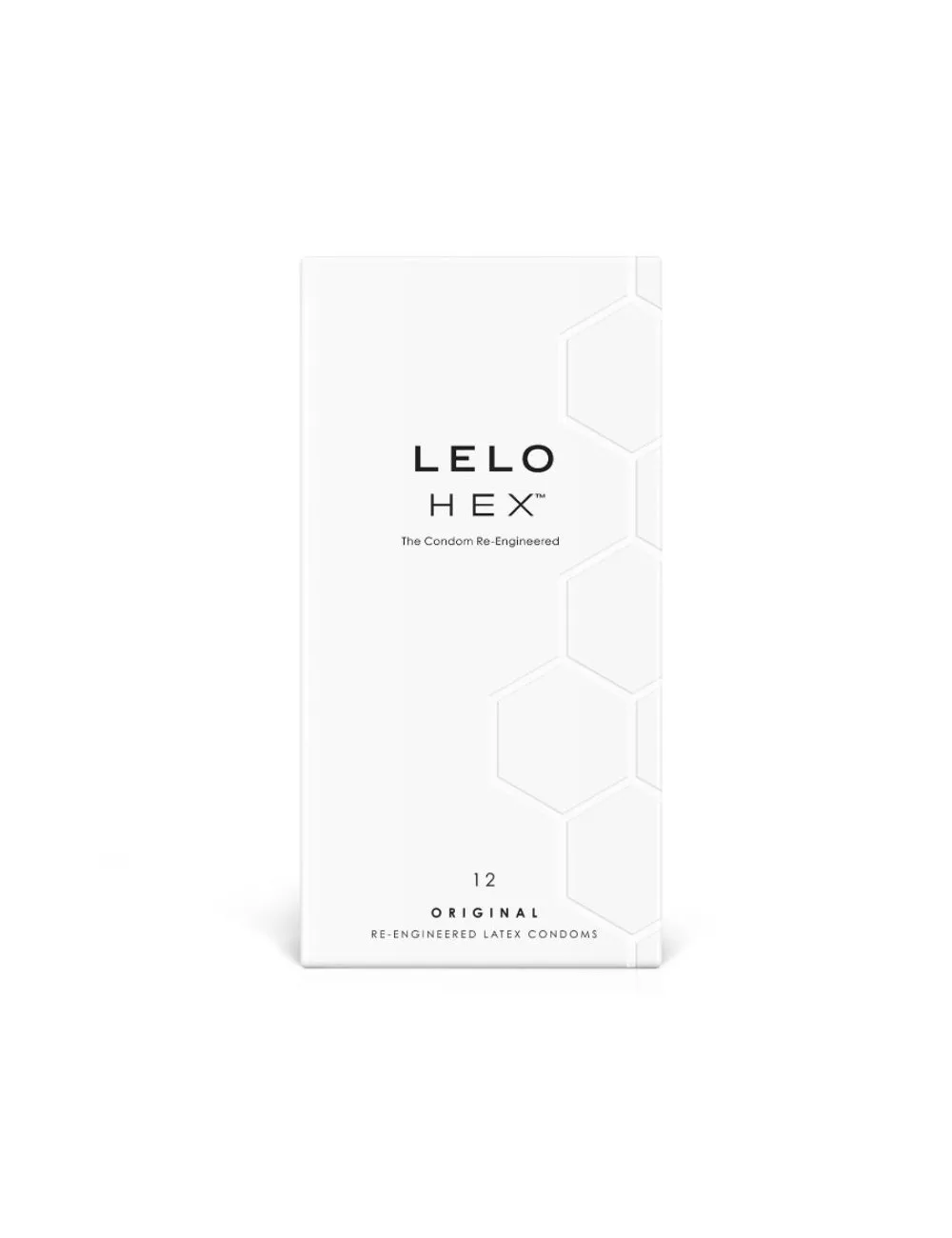 Lelo Hex Conservante Box 12 Unità-- Struttura Sensibilità Esagonale Leggermente Lubrificato Cambiato Oggi! Offre Forza Finezza Rivoluzionaria Spessore