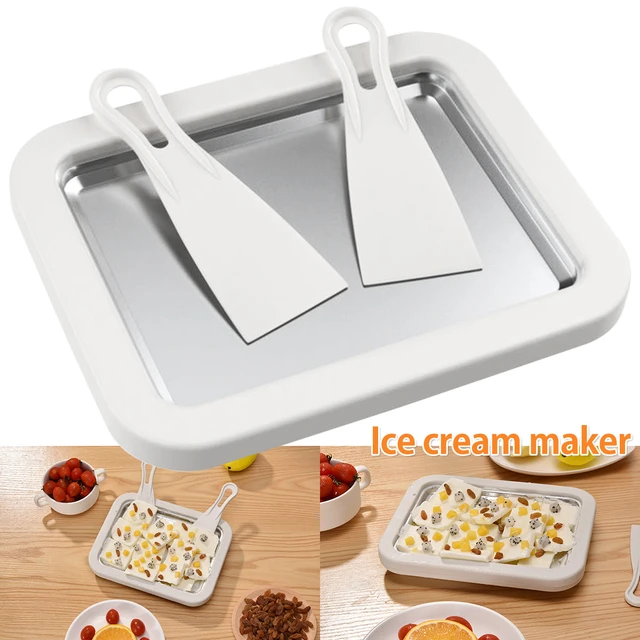 Cheap Fried Yogurt Machine Instant Ice Cream Rolls Large Size Ice Tray  Multifunctional Fried Food Plate Rapid Freezing Ice Cream Maker