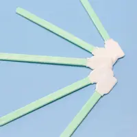 100Pcs/Set Double Layer Polyester Rectangular Head Cleaning Swabs Plastic Handle Dust-Free Industrial Paddle Sticks 2
