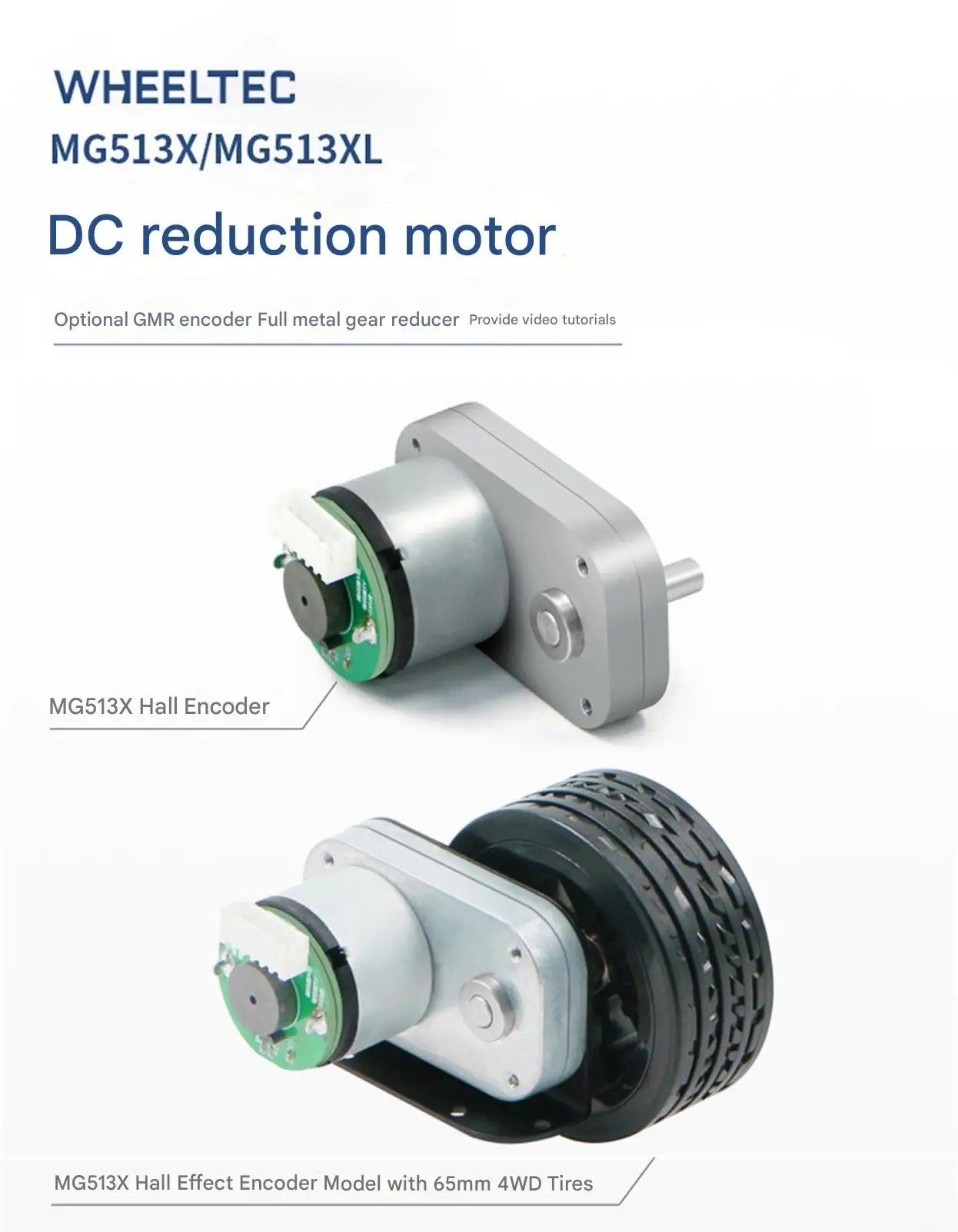WHEELTEC MG513X, MG513XL DC Gear Motors