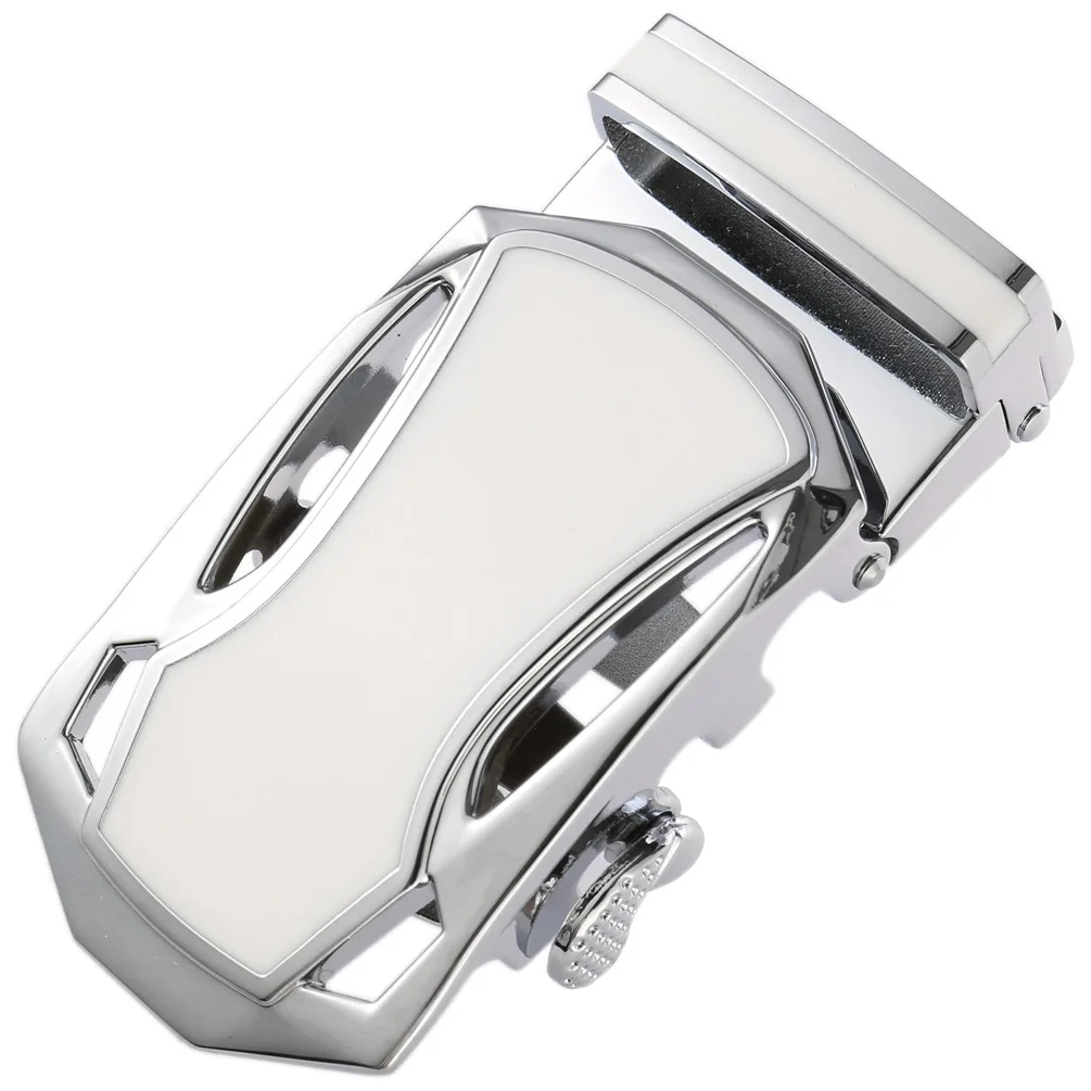 Alloy Automatic Buckle Belt Buckles Men's Wedding Party Unique Plaque for 3.5cm Designer Ratchet Belts White mens belt toothless automatic buckle belt