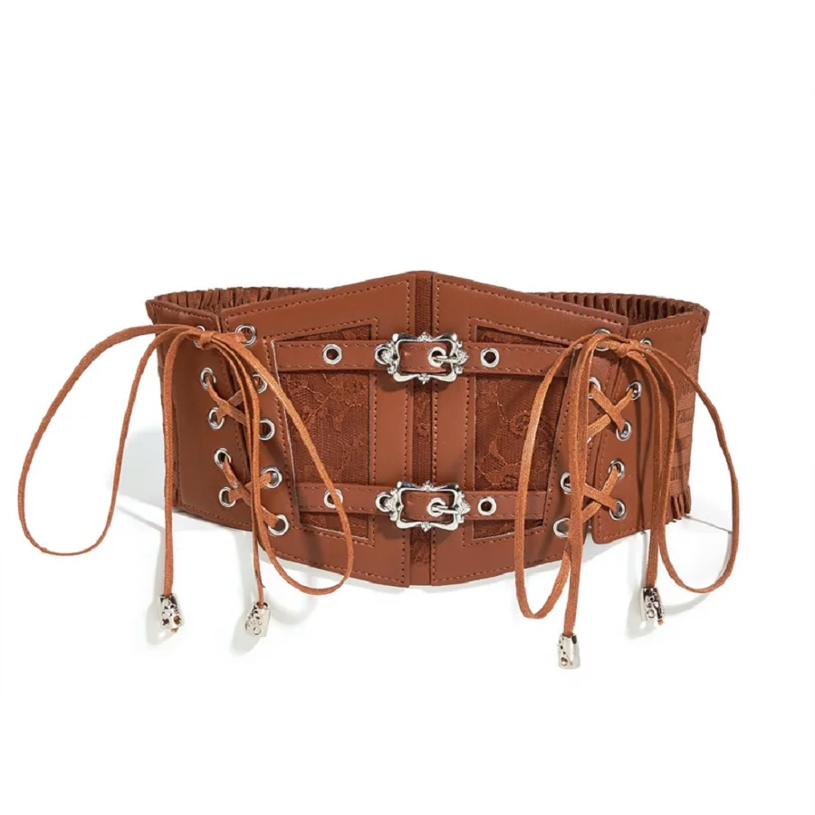 Elastic Vintage Pin Buckle Women Cummerbunds Girdle Belt